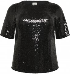 Kaffe Curve Mirana Sequin Blouse Black