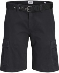 Jack & Jones Cole Hudson Belted Cargo Shorts Black