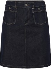 Kaffe Curve Roria Denim Skirt Dark Blue