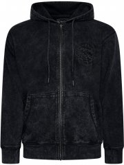 Kam Jeans 7082 Garment DYE with Zipper Hoodie Black