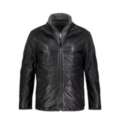 JP1880 Jacket Nappa Lamb Leather Black