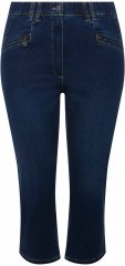 Ulla Popken Cropped Stretch Blend Mony Jeans Blue Denim