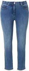 Ulla Popken Decorative Pocket Slim Stretch Jeans Blue Denim