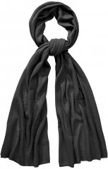 Ulla Popken Virgin Wool Cashmere Mix Scarf Black