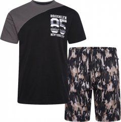 Kam Jeans 5001 'Brooklyn 85' Tee And Short Set Black