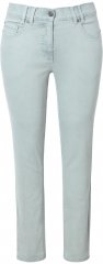 Ulla Popken Slim Leg Light Wash Jeans Light Moss Light Moss Green