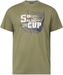 North Latitude 61119 Majica S Printom Maslinasto Zelena