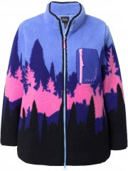 Ulla Popken Alpine Landscape Fleece Jacket Cloud Blue