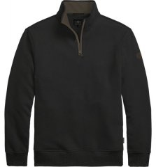 Double Outfitters MTOP-1163 Dukserica s kratkim patentnim zatvaračem Crna