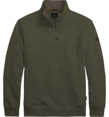Double Outfitters MTOP-1163 Dukserica s kratkim patentnim zatvaračem Kaki
