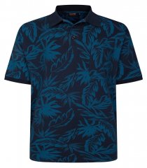 Espionage P222 Polo majica s uzorkom lišća tamnoplava/teal