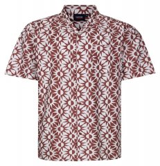 Espionage SH466 Abstract Sun Košulja s printom ecru/crvena