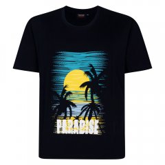 Espionage T448 paradise majica s printom mornarsko plava