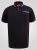 D555 Potts Jersey Polo With Jacquard Collar & Cuffs Crna - Polo majice - Muške Polo Majice Veliki Brojevi