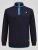D555 Conway 2 1/4 Zip Neck Fleece Sweatshirt With Bear Logo Tamnoplava - Puloveri & dukserice - Muške Puloveri & dukserice veliki brojevi