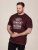 D555 Baldwin Grumpy Old Man Club Print Crew Neck T-shirt Burgundy/ Black Twist - Majice Kratkih Rukava - Muške Majice Kratkih Rukava Veliki Brojevi 