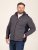 D555 Conrad Detachable Hood Bonded Fleece Zip Through Hoody TALL Tamnoplava - TALL puloveri - TALL majice s kapuljačom