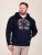 D555 Hector Adventurer Printed Zip Through Hoody Tamnoplava - Puloveri & dukserice - Muške Puloveri & dukserice veliki brojevi