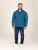 D555 Conway 1 1/4 Zip Neck Fleece Sweatshirt With Bear Logo Teal - Puloveri & dukserice - Muške Puloveri & dukserice veliki brojevi