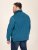 D555 Conway 1 1/4 Zip Neck Fleece Sweatshirt With Bear Logo Teal - Puloveri & dukserice - Muške Puloveri & dukserice veliki brojevi