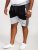 D555 Kirton Couture Elasticated Waistband Shorts Black/Charcoal - Sportske hlače & kratke - Muške Trenirke Veliki Brojevi