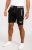 D555 Sutton Elasticated Waist Shorts With Embroidery Black - Sportske hlače & kratke - Muške Trenirke Veliki Brojevi