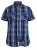 D555 Safford Short Sleeve Navy Check Shirt