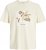Jack & Jones Almeria Front Print Crew Neck T-Shirt Antique White - Majice Kratkih Rukava - Muške Majice Kratkih Rukava Veliki Brojevi 