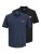 Jack & Jones Rush polo majica 2 kom crna/tamnoplava - Polo majice - Muške Polo Majice Veliki Brojevi