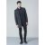 D555 Terry Checked Overcoat Charcoal - Jakne - Muške Jakne Veliki Brojevi