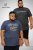 D555 ALFRED 2-Pack Brand Carrier Printed Crew Neck T-Shirts - Majice Kratkih Rukava - Muške Majice Kratkih Rukava Veliki Brojevi 