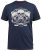 D555 COOK Trio Of Skulls Printed Crew Neck T-Shirt Slate Blue - Majice Kratkih Rukava - Muške Majice Kratkih Rukava Veliki Brojevi 