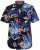 D555 TOBY Multi Colour Hawaiian AO Print Shirt - Košulje - Muške Košulje Veliki Brojevi
