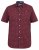 D555 DUNSTABLE S/S Micro AO Print Shirt Burgundy - Košulje - Muške Košulje Veliki Brojevi