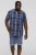 D555 HADSTOCK Check Button Down Collar S/S Shirt Navy - Košulje - Muške Košulje Veliki Brojevi