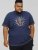 D555 COLIN Born To Rock Printed Crew Neck T-Shirt French Navy - Majice Kratkih Rukava - Muške Majice Kratkih Rukava Veliki Brojevi 