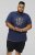 D555 COLIN Born To Rock Printed Crew Neck T-Shirt French Navy - Majice Kratkih Rukava - Muške Majice Kratkih Rukava Veliki Brojevi 