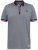 D555 BAYTON 2 Fine Stripe Jersey Polo Grey - Polo majice - Muške Polo Majice Veliki Brojevi
