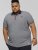 D555 BAYTON 2 Fine Stripe Jersey Polo Grey - Polo majice - Muške Polo Majice Veliki Brojevi