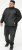 D555 MARSDEN Hybrid Knitted Jacket With Bonded Fleece Lining Black - Jakne - Muške Jakne Veliki Brojevi