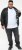 D555 MARSDEN Hybrid Knitted Jacket With Bonded Fleece Lining Black - Jakne - Muške Jakne Veliki Brojevi