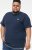 D555 SANDFORD Double Layer On Neck Ribs And Hem Waffle Textured T-Shirt Navy - Majice Kratkih Rukava - Muške Majice Kratkih Rukava Veliki Brojevi 