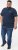 D555 SANDFORD Double Layer On Neck Ribs And Hem Waffle Textured T-Shirt Navy - Majice Kratkih Rukava - Muške Majice Kratkih Rukava Veliki Brojevi 