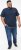 D555 SANDFORD Double Layer On Neck Ribs And Hem Waffle Textured T-Shirt Navy - Majice Kratkih Rukava - Muške Majice Kratkih Rukava Veliki Brojevi 