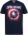D555 ROGERS Official Captain America Printed T-Shirt Dark Navy - Majice Kratkih Rukava - Muške Majice Kratkih Rukava Veliki Brojevi 