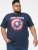 D555 ROGERS Official Captain America Printed T-Shirt Dark Navy - Majice Kratkih Rukava - Muške Majice Kratkih Rukava Veliki Brojevi 