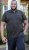 D555 RAUL AOP Jersey Polo With Jacquard Collar, Ribs And Chest Pocket Black - Polo majice - Muške Polo Majice Veliki Brojevi