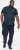 D555 OAKLEY AOP Jersey Polo With Jacquard Collar, Ribs And Chest Pocket Navy - Polo majice - Muške Polo Majice Veliki Brojevi