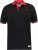 D555 CHESTER Pique Polo With Red Collar With Tipping Detail And Chest Embroidery Black - Polo majice - Muške Polo Majice Veliki Brojevi