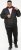 D555 Rudy Showerproof Fleece Lined Jacket With Packaway Hood - Black - Jakne - Muške Jakne Veliki Brojevi